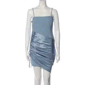 Cinq a Sept blue satin minidress